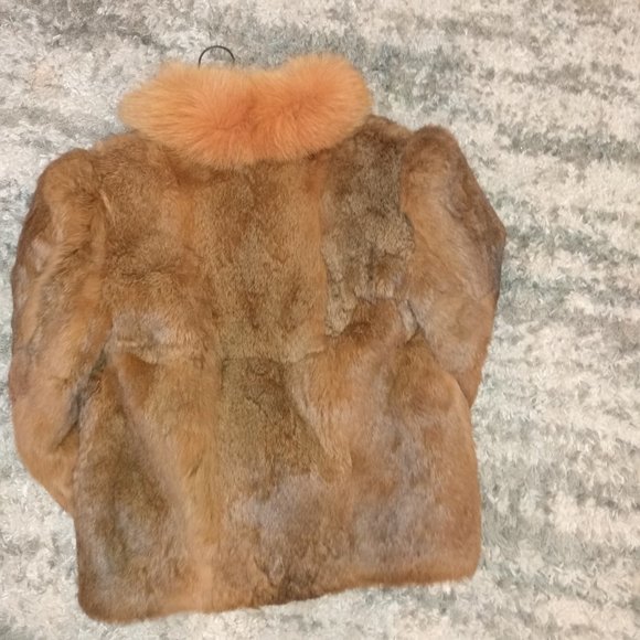 fur coat women size medium rabbit fur - Picture 9 of 9